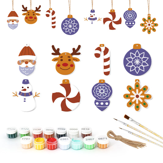 Snowflake & Reindeer Paintable Ornaments