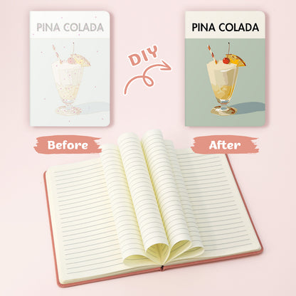 Paint & Sip Notebook – Piña Colada Edition