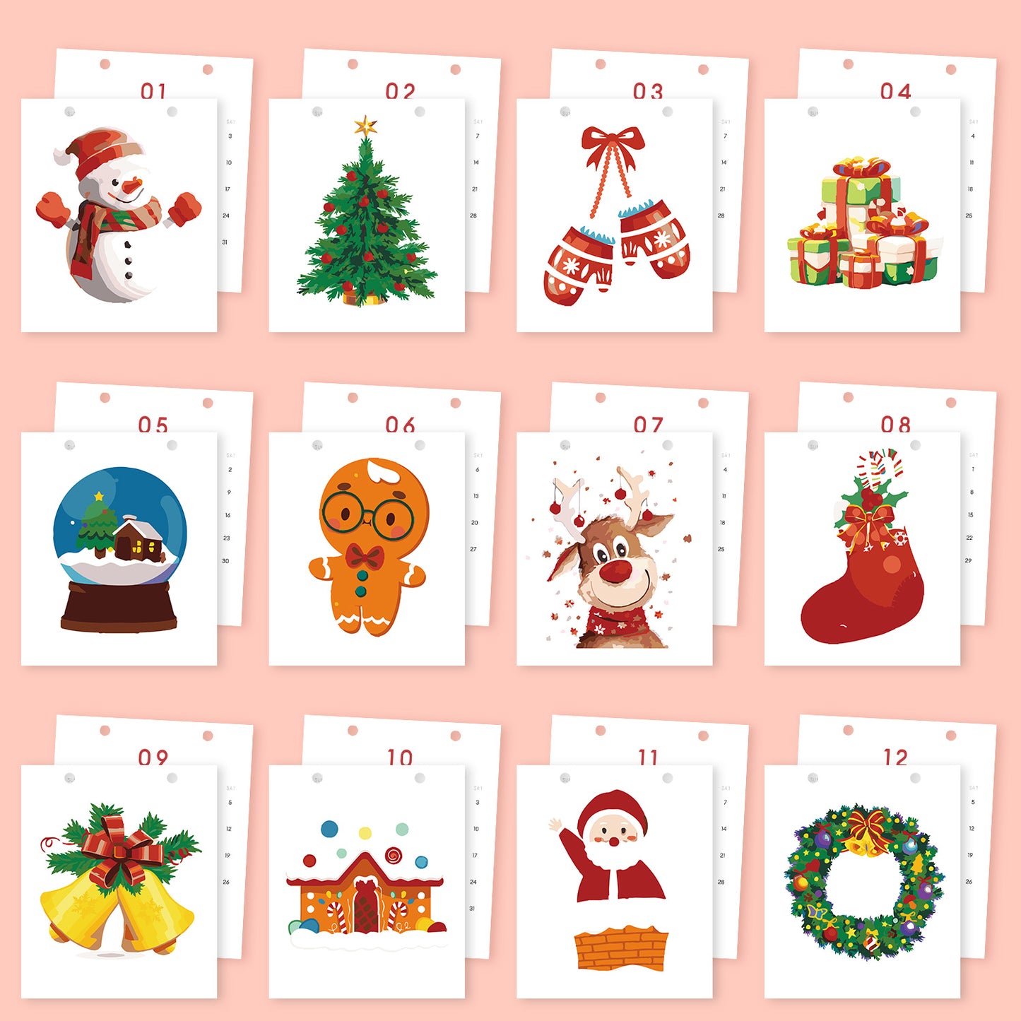 A Year of Cheer 2026: Christmas Paint-by-Numbers Calendar