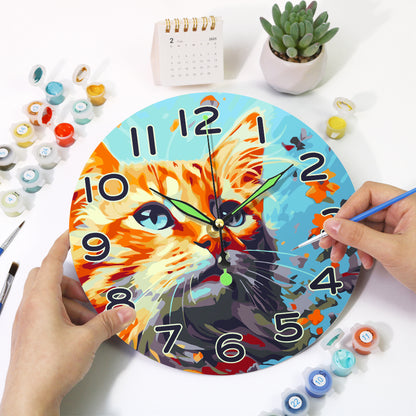Paint the Moment – Curious Cat Clock Kit