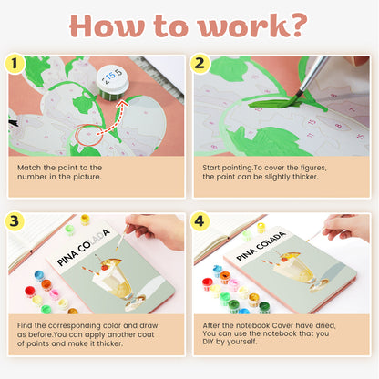 Paint & Sip Notebook – Piña Colada Edition