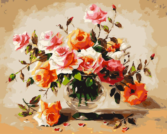 Explosion von Rosen