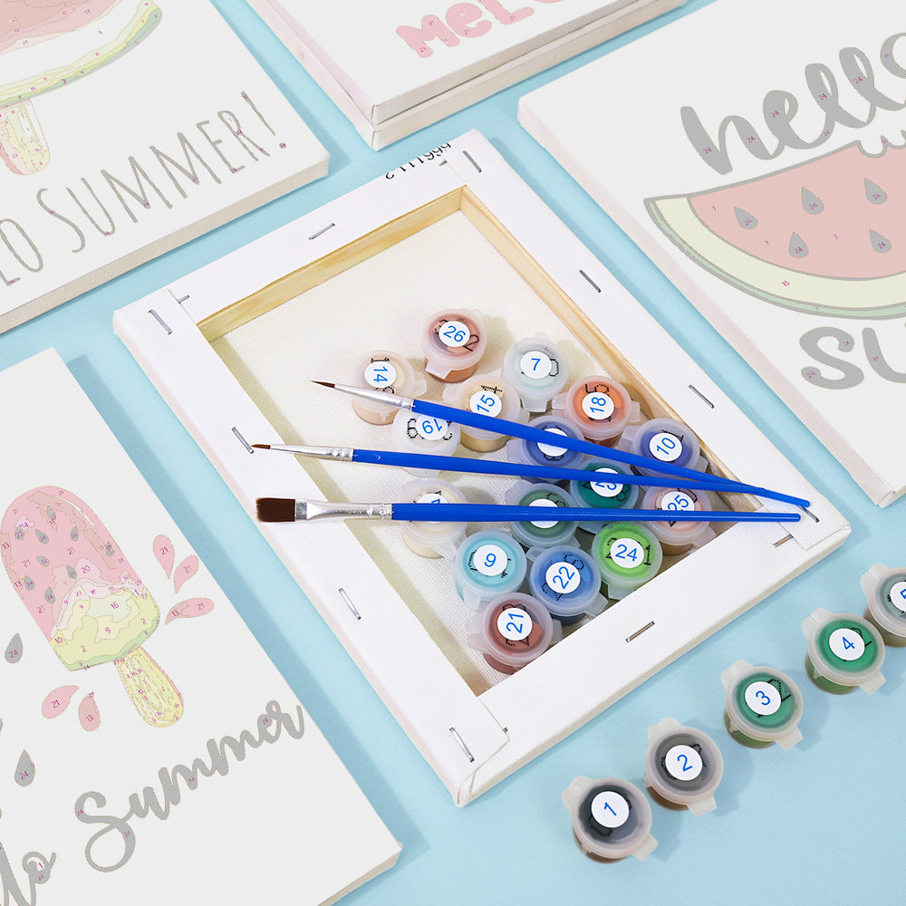 Sweet Summer Melons 6 Pack Mini Paint by Numbers Kit