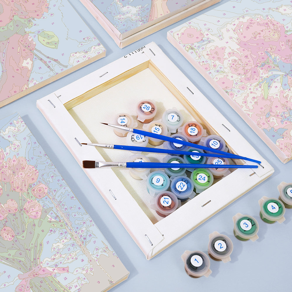 Bouquets of Light 6 Pack Mini Paint by Numbers Kit