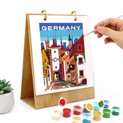 12-Monats-Kalenderset mit Länderthema 