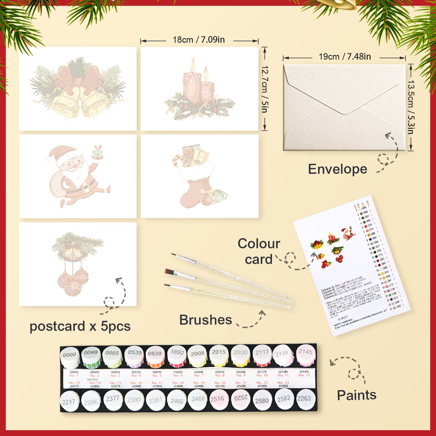 Holiday Cheer Postcard Paint Kit