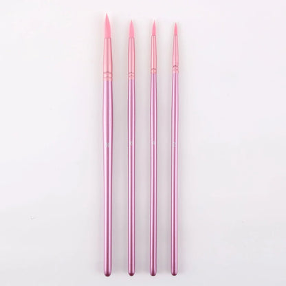 4 pcs/set Green/Pink Paint Brushes