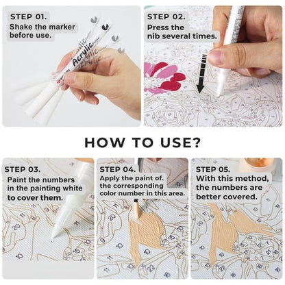 0.7mm White Acrylic Pen (for covering PBN numbers)