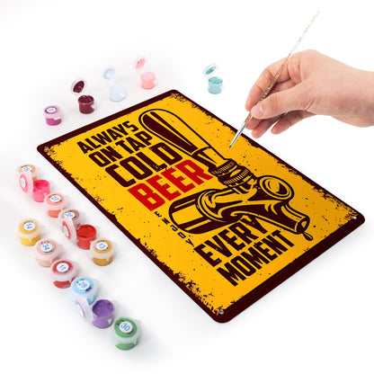 Cold Beer on Tap – Vintage Paint by Numbers