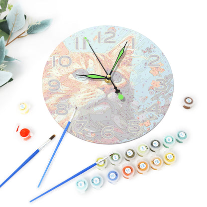 Paint the Moment – Curious Cat Clock Kit