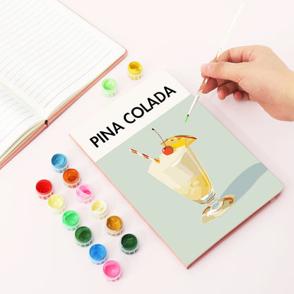 Paint & Sip Notebook – Piña Colada Edition