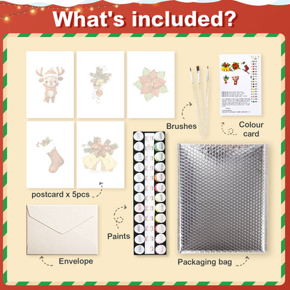 Christmas Magic Postcard Paint Kit