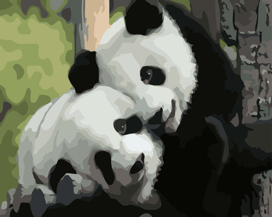 Panda-Familie