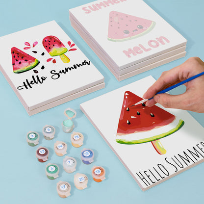Sweet Summer Melons 6 Pack Mini Paint by Numbers Kit