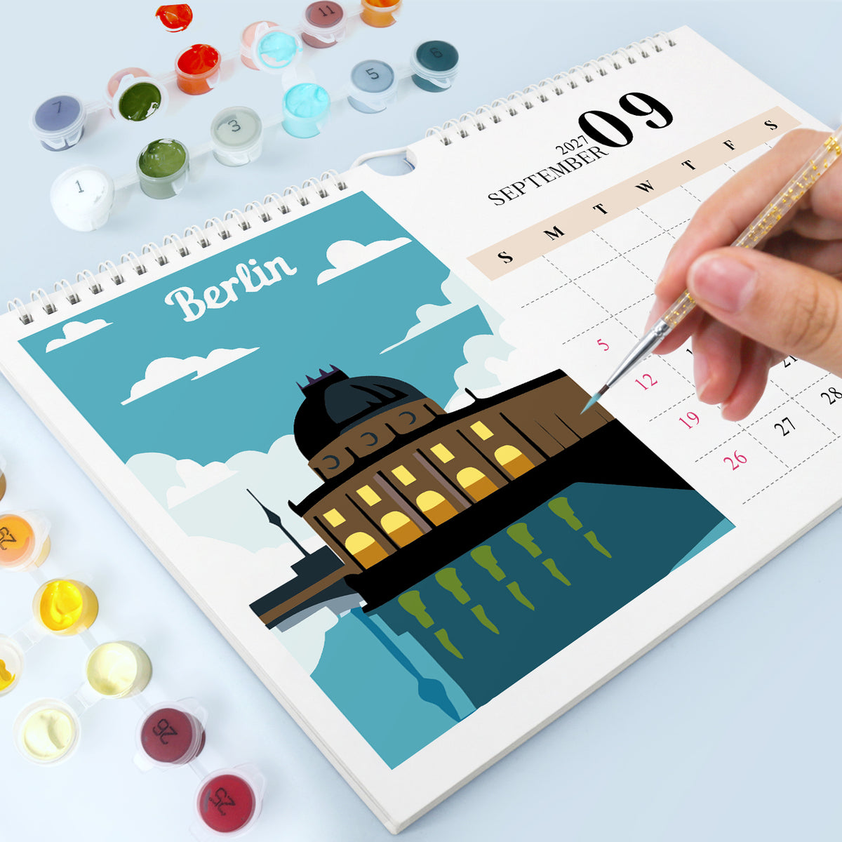 12-Monats-Kalenderset mit Länderthema 