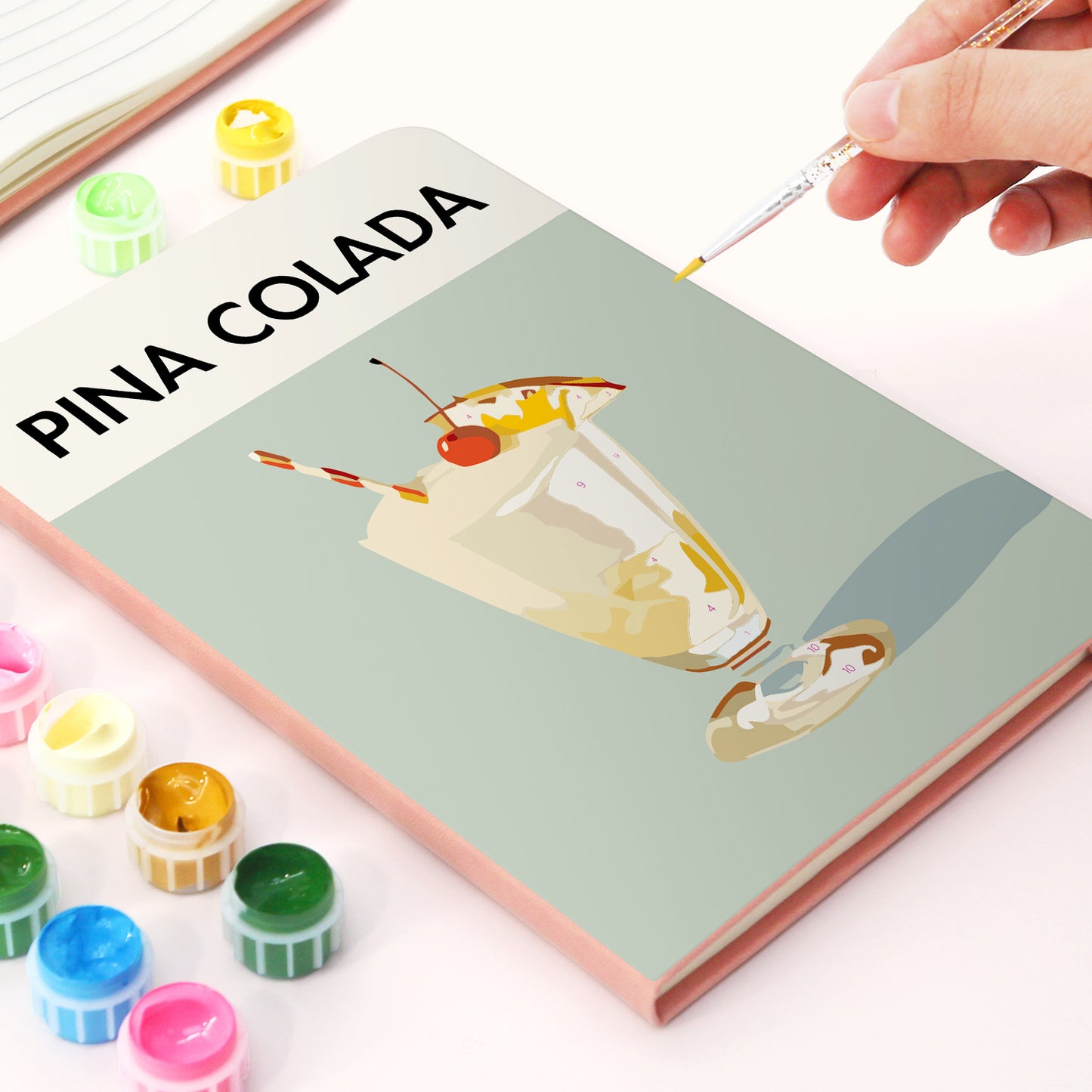 Paint & Sip Notebook – Piña Colada Edition