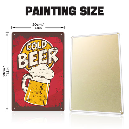 Cold Beer Mug – Vintage Paint by Numbers
