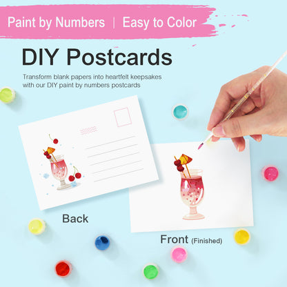Cocktail Postcard Paint Kit