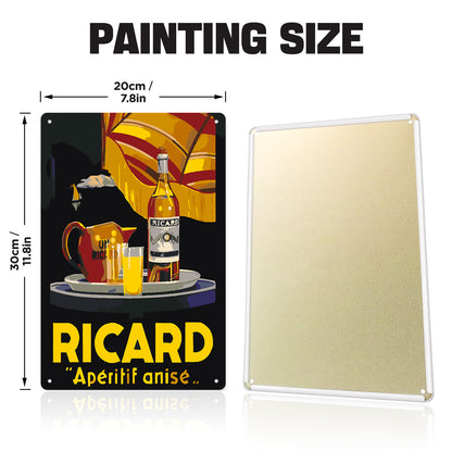 Ricard Aperitif Anise (Dark Background) – Vintage Paint by Numbers