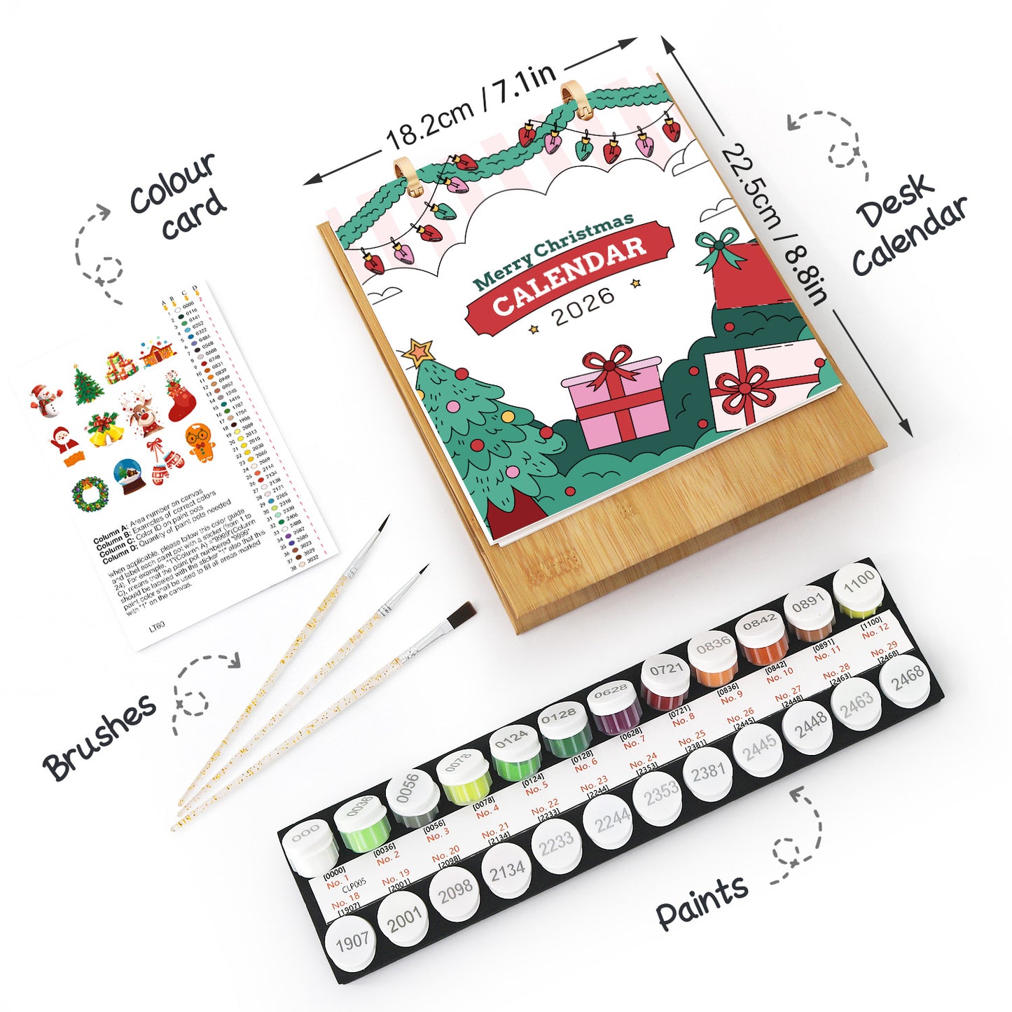 A Year of Cheer 2026: Christmas Paint-by-Numbers Calendar