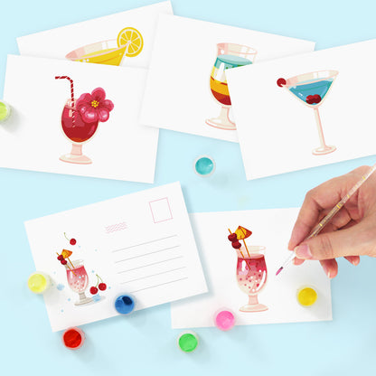 Cocktail Postcard Paint Kit