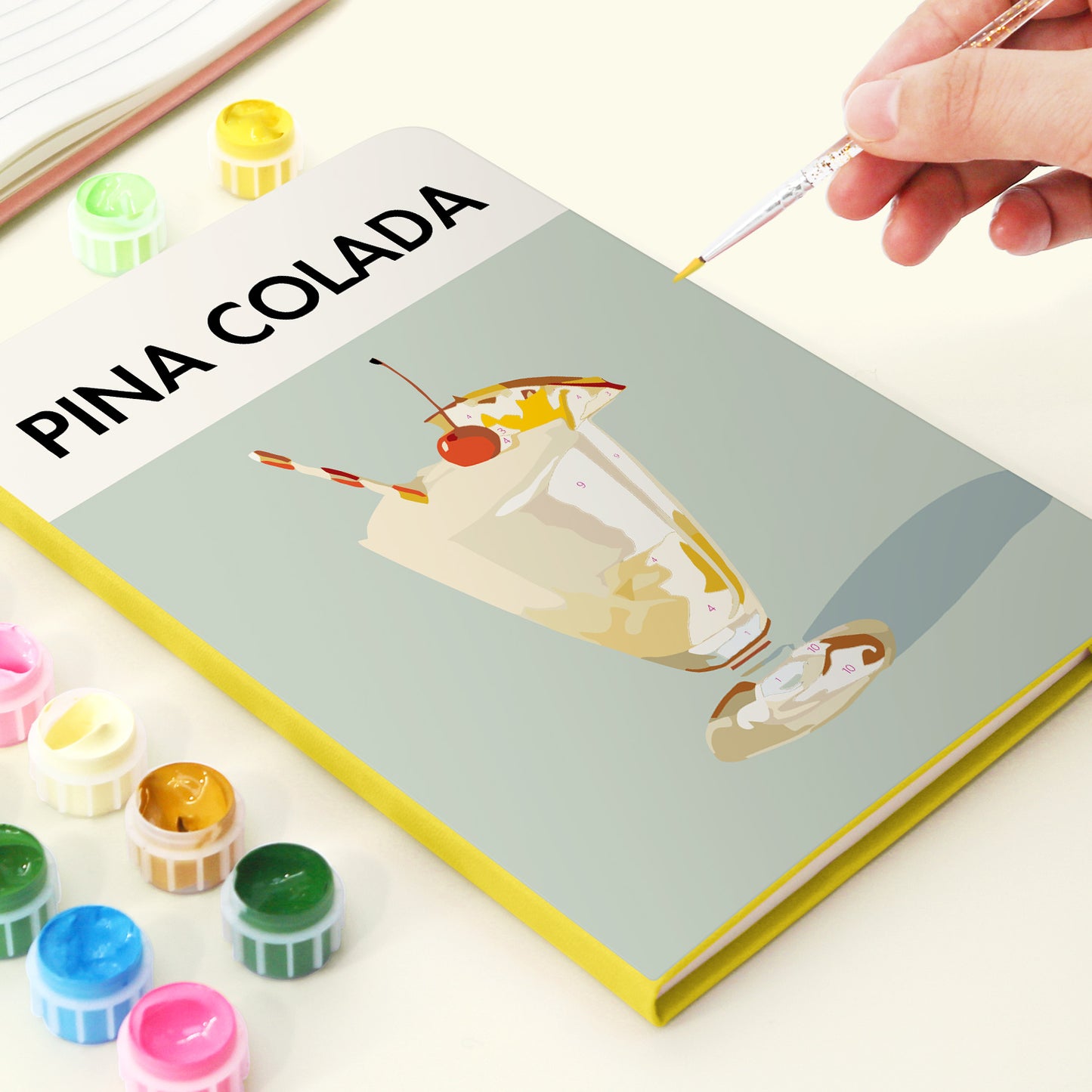 Paint & Sip Notebook – Piña Colada Edition