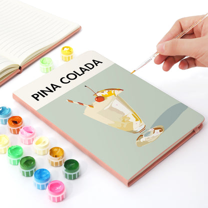 Paint & Sip Notebook – Piña Colada Edition