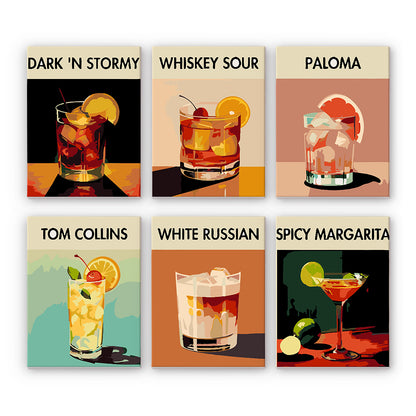 Spirited Strokes 6 Pack Mini Paint by Numbers Kit
