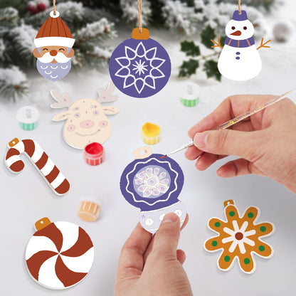 Snowflake & Reindeer Paintable Ornaments