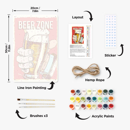 Beer Zone – Vintage Paint by Numbers
