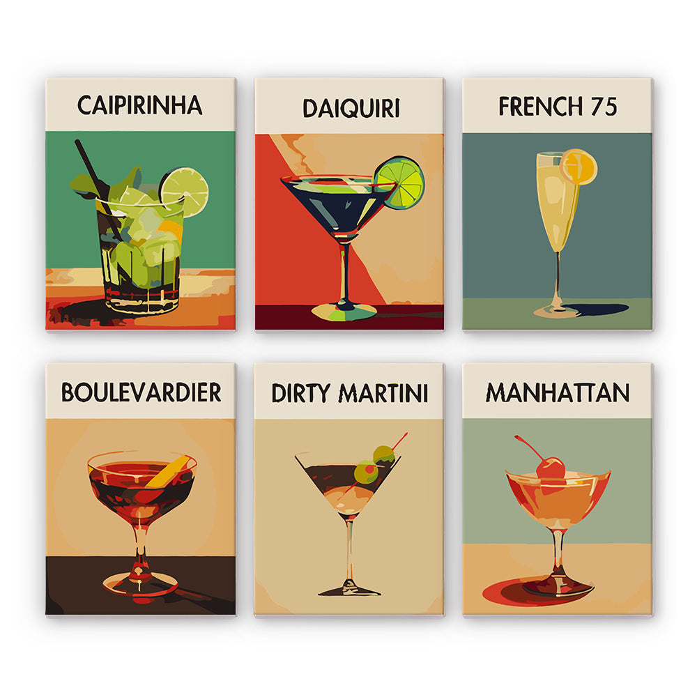 Elegant Elixirs 6 Pack Mini Paint by Numbers Kit