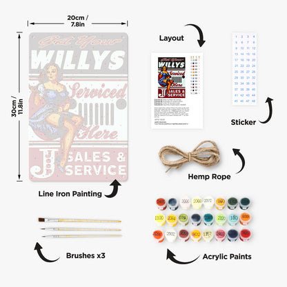 Get Your Willys Serviced Here – Vintage Paint by Numbers