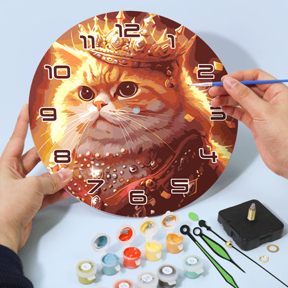 Paint the Moment – Regal Feline Clock Kit