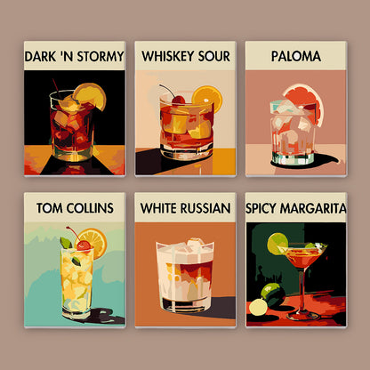 Spirited Strokes 6 Pack Mini Paint by Numbers Kit