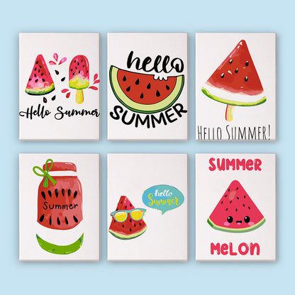 Sweet Summer Melons 6 Pack Mini Paint by Numbers Kit