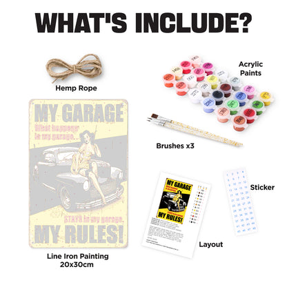 My Garage, My Rules – Vintage Paint by Numbers
