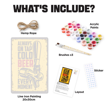 Cold Beer on Tap – Vintage Paint by Numbers