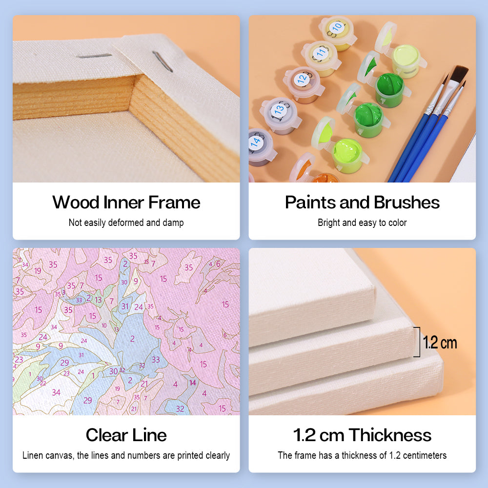 Bouquets of Light 6 Pack Mini Paint by Numbers Kit