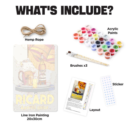 Ricard Aperitif Anise – Vintage Paint by Numbers
