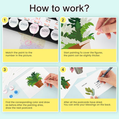 Houseplant Postcard Paint Kit