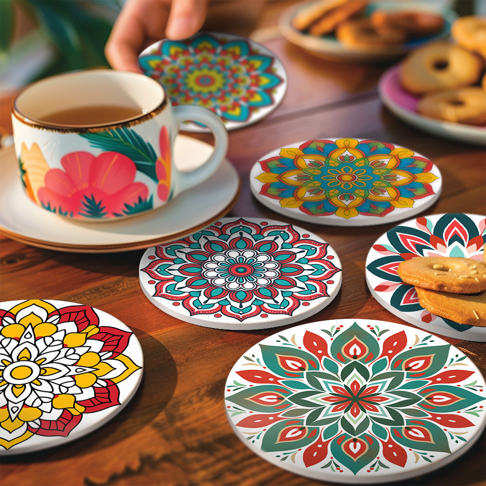 6 Piece Christmas Coaster Set V2