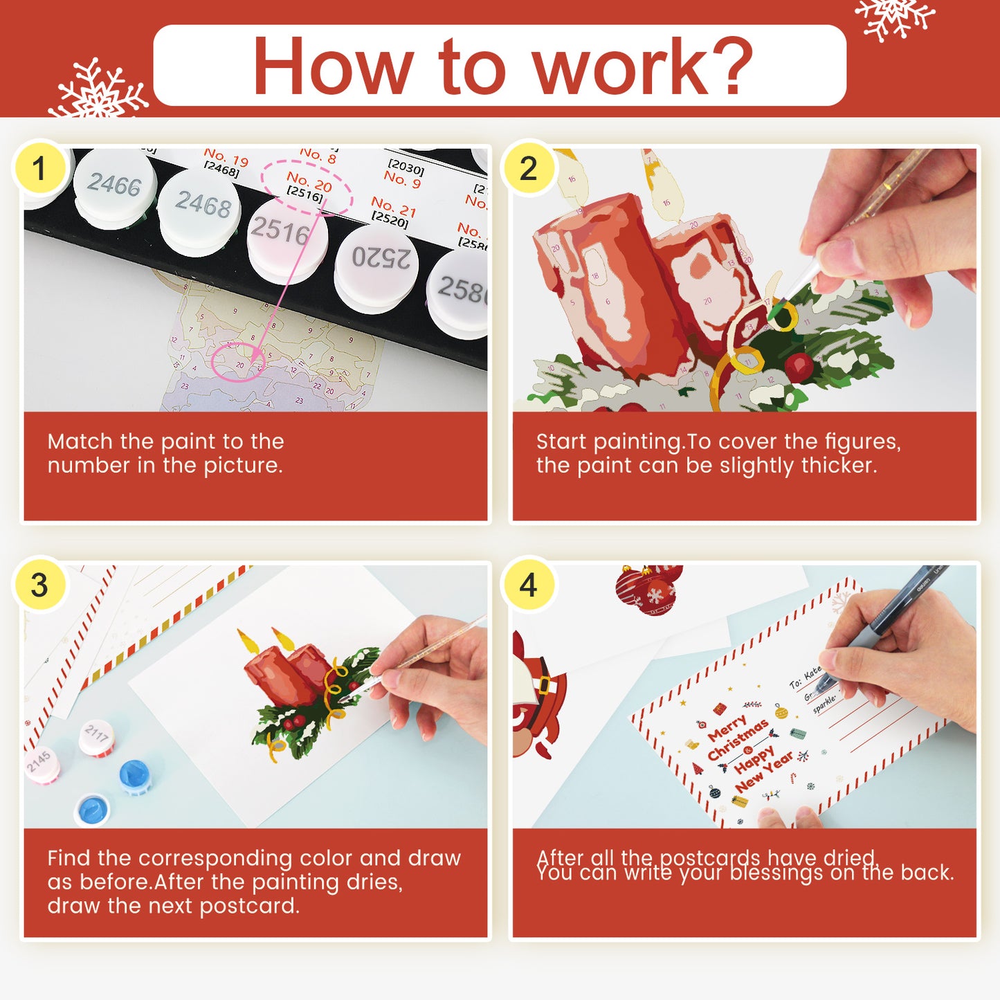 Holiday Cheer Postcard Paint Kit
