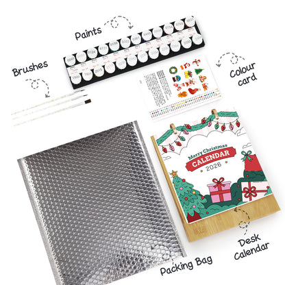 A Year of Cheer 2026: Christmas Paint-by-Numbers Calendar