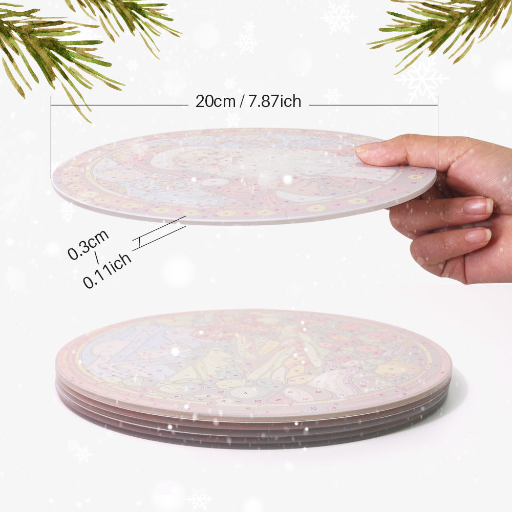 6 Piece Christmas Placemat Set 20cm V1