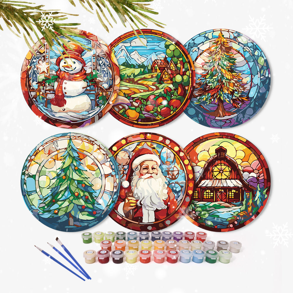 6 Piece Christmas Placemat Set 20cm V1