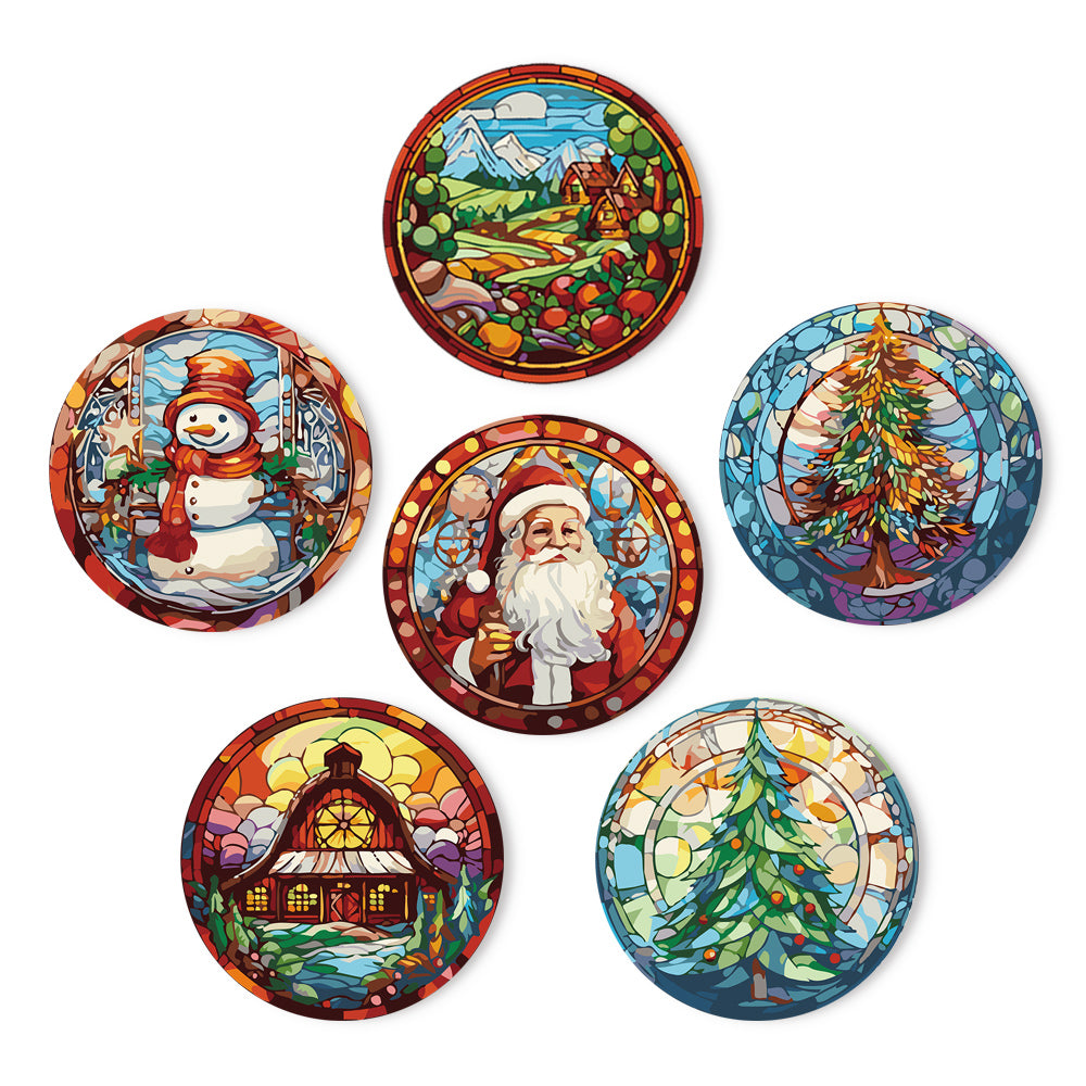 6 Piece Christmas Placemat Set 20cm V1