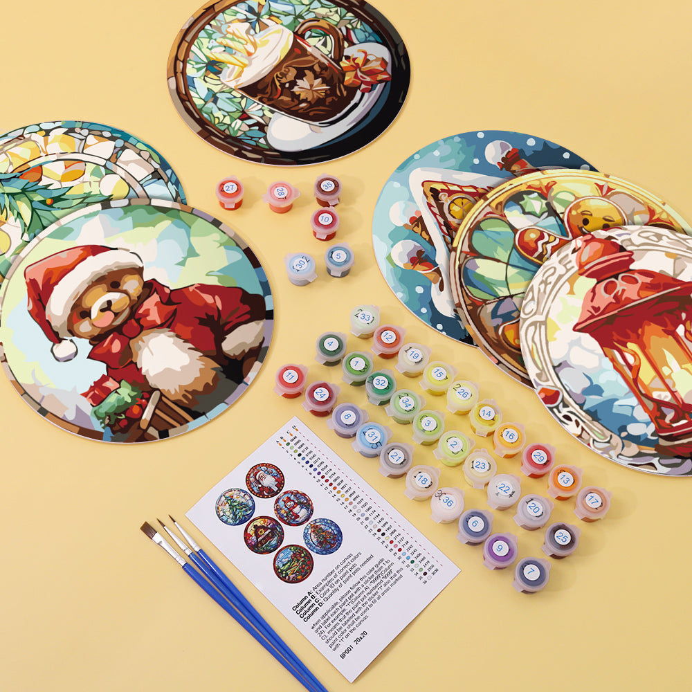 6 Piece Christmas Placemat Set 20cm V2