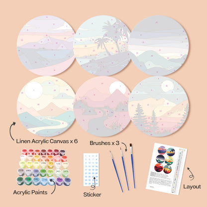 6 Piece Christmas Placemat Set 20cm - Set 3