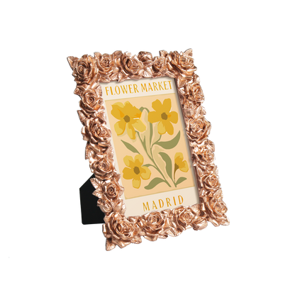 Madrid Flower Market framed mini paint by numbers featuring bright floral arrangement in a vintage poster design