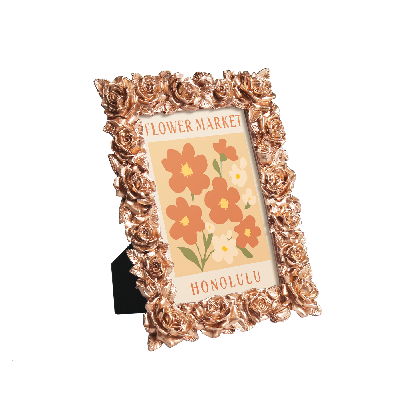 Honolulu Flower Market framed mini paint by numbers featuring tropical flowers in a colorful island-inspired design